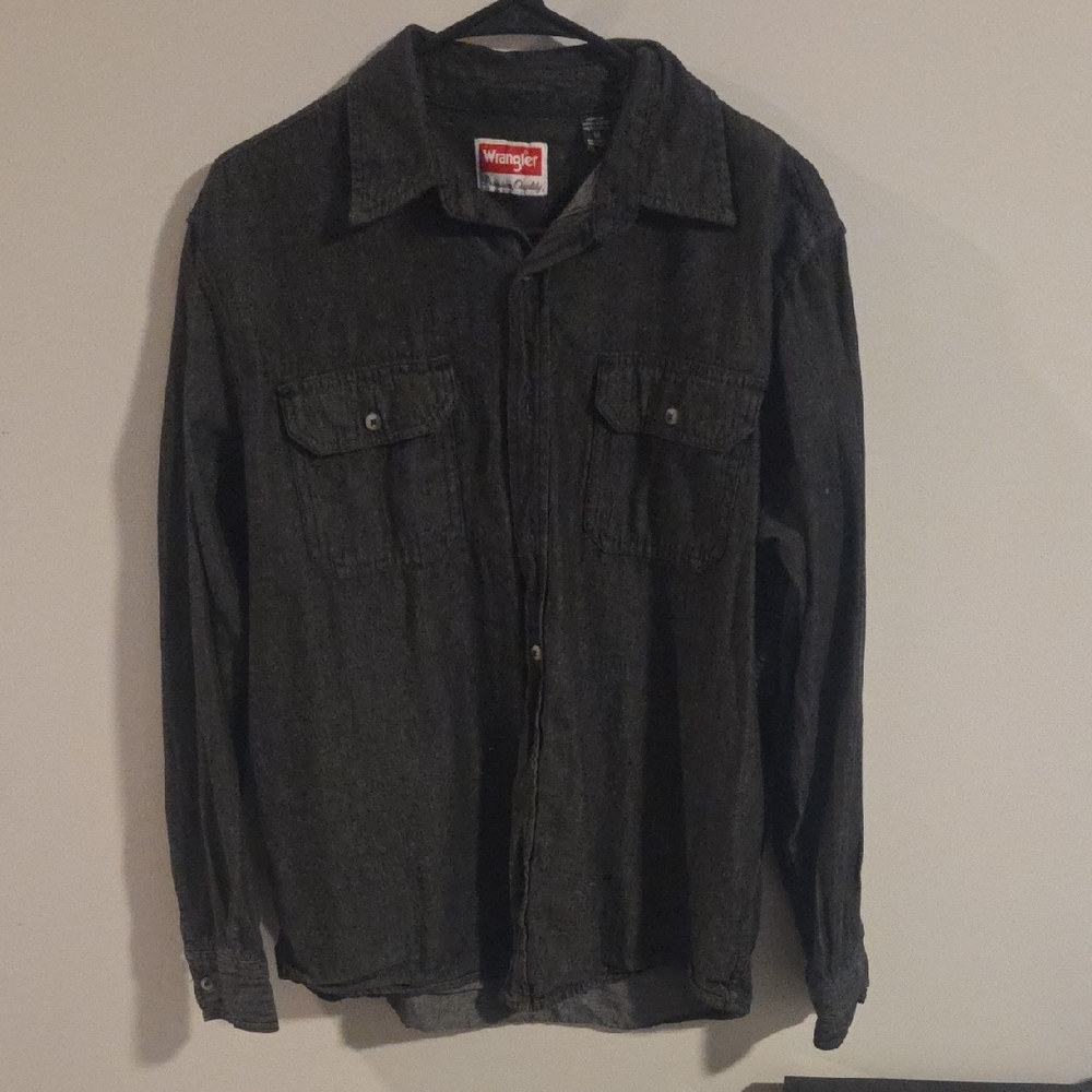 Wrangler Charcoal Button-Up Shirt